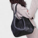 Lora - Retro Leather Pouch Bag