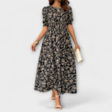 Amelia - Round Neck Floral Dress