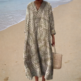 Flattering Print Summer Dress - Style 11