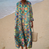 Flattering Print Summer Dress - Style 7