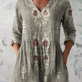 Blair | Long Blouse with Statement Print