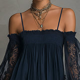 Nea - Off-Shoulder Lace Mini Dress
