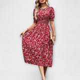 Amelia - Round Neck Floral Dress