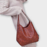Lora - Retro Leather Pouch Bag