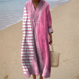 Flattering Print Summer Dress - Style 13