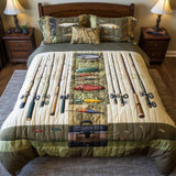 Fishing Adventure 3-Piece Quilted Bedding Set
