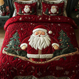 Santa Sleigh Ride 3-Piece Quilted Bedding Set