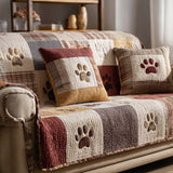 Adorable Paw Quilted Sofa Cover