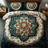 Amber Serenity 3-Piece Quilted Bedding Set