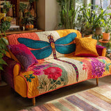 Aqua Breeze Rest Quilted Sofa Cover