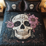 Artistic Skull 3-Piece Quilted Bedding Set