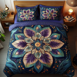 Aurora Petal Elegance 3-Piece Quilted Bedding Set