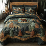 Bear Country Dreams 3-Piece Quilted Bedding Set