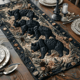 Black Bear Quilted Table Runner NCU0VT140