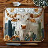 Cactus Longhorn Quilted Place Mat NCU0DV5477