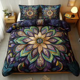 Celestial Bloom Harmony 3-Piece Quilted Bedding Set