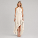 Elina - Halter Dress with Ruffles