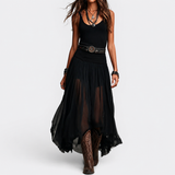 Odetta – Tulle Maxi Dress with Belt