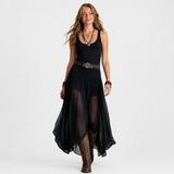Odetta – Tulle Maxi Dress with Belt