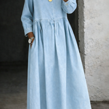Sophie - Peter Pan Collar Denim Dress