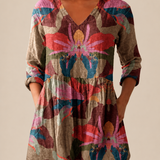 Alina | Long Blouse with Statement Print