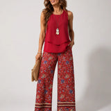 Cayetana | Boho Layered Top and Floral Trousers