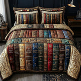 Vintage Books 3-Piece Quilted Bedding Set