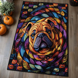 Color Burst Bulldog Area Rug NCU0XD751