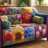 Cottage Garden Quilted Sofa Cover