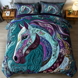 Horse 3-Piece Quilted Bedding Set