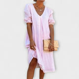 Fanny - Elegant Summer Dress with Knit Details