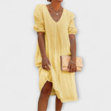 Fanny - Elegant Summer Dress with Knit Details