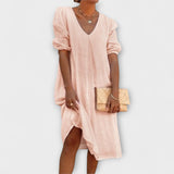 Fanny - Elegant Summer Dress with Knit Details
