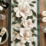 Magnolia Flower Quilted Table Runner NCU0VT122