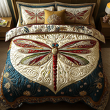 Dragonfly 3-Piece Quilted Bedding Set