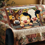 Farm Companions Quilted Sofa Cover
