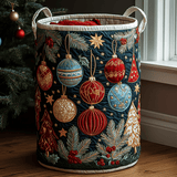 Festive Charm Quilted Laundry Basket NCU0DDK1085
