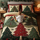Forest Of Joy 3-Piece Quilted Bedding Set