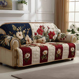 Heritage Flower Quilted Sofa Cover