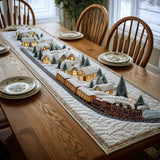 Winter Train Quilted Table Runner NCU0VT299