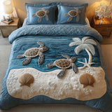 Turtle 3-Piece Quilted Bedding Set