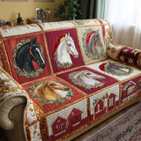 Jingle Riders Quilted Sofa Cover