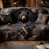Midnight Wilderness Quilted Sofa Cover