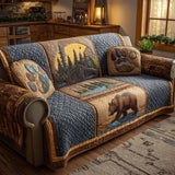 Moonlit Trails Quilted Sofa Cover