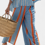 Jana – Elegant Top with Terracotta Linen Trousers