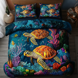 Ocean Wanderer 3-Piece Quilted Bedding Set