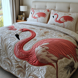 Flamingo 3-Piece Quilted Bedding Set