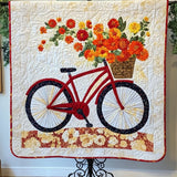 Ride through Blossoms Art Quilt Hanging NCU0PT824