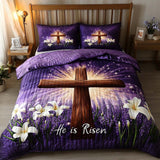Cross 3-Piece Quilted Bedding Set