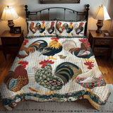 Chicken Quilted Bedding Set